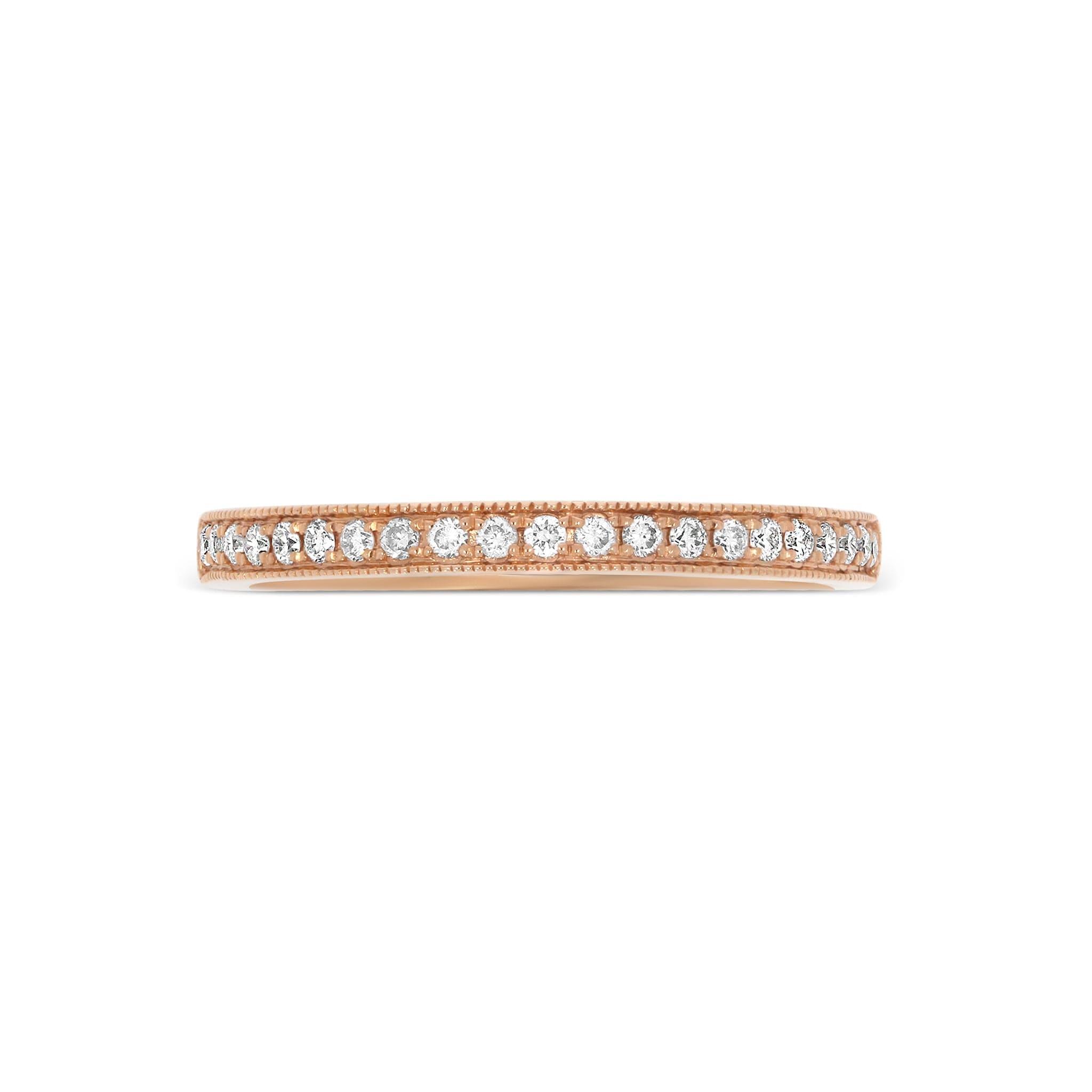Pavé Diamond Millgrain Band 0.16tcw - Rosendorff Diamond Jewellers